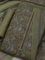 Printed Cotton Blend Unstitched Suit With Dupatta