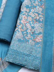 Printed Muslin Unstitched Suit With Dupatta