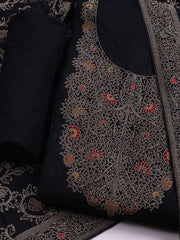 Pashmina Woven Design Unstitched Kurta With Pant & Dupatta