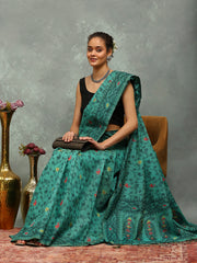 Resham Booti Woven Cotton Blend Saree