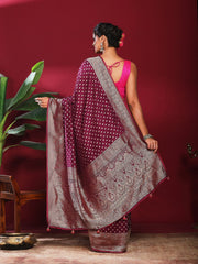 Woven Design Satin Saree