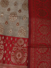 Woven Design Chanderi Unstitched Suit With Pant & Dupatta