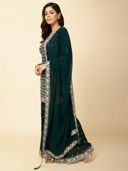 Sequence Embroidered Georgette Stitched Suit Set