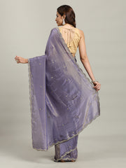 Stone Embroidery Tissue Saree