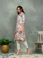 Floral Printed Cotton Kurta