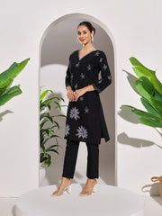 Digital Printed Muslin Kurta With Pants