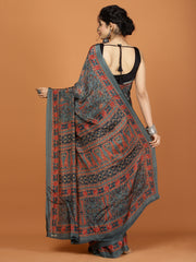 Digital Printed Crepe Woven Saree