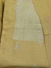 Embroidered Chanderi Unstitched Suit With Dupatta