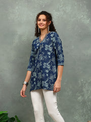 Printed Denim Kurti