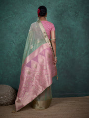 Woven Border Art silk Saree