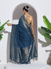 Zaari Jaal Crepe Saree