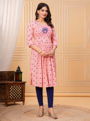 Printed Cotton Blend Kurta