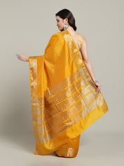 Zari Border Booti Art Silk Woven Saree