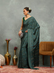Digital Printed Crepe Saree