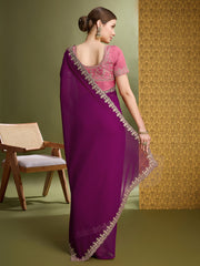Georgette Embroidered Saree