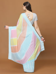 Floral Printed Chiffon Woven Saree