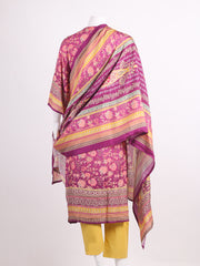 Sequins Embroidery Muslin Kurta With Pants & Dupatta