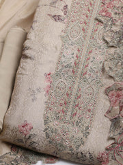 Banarasi Tissue Unstitched Suit With Dupatta