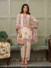 Printed Cotton Blend Kurta With Pants & Dupatta