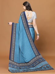 Floral Printed Crepe Woven Saree