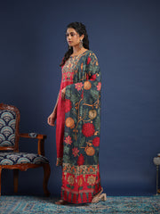Printed Muslin Kurta With Pant & Dupatta
