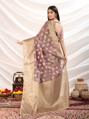 Zari Border Booti Woven Art Silk Saree