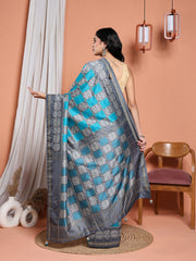 Digital Printed Art Silk Saree
