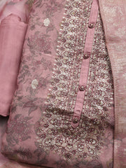 Embroidered Tissue Unstitched Suit With Dupatta