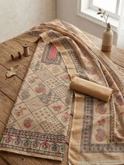 Printed Tissue Unstitched Suit With Pant & Dupatta