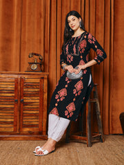 printed Cotton Blend Kurta