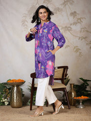 Printed Cotton Blend Kurta