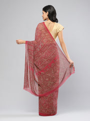 Digital Printed Georgette Saree