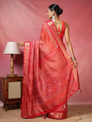 Printed Art-Tusser Saree