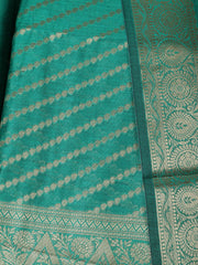 Woven Design Chanderi Unstitched Suit With Pant & Dupatta