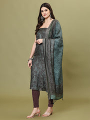 Digital Printed Pashmina Unstitched Suit Piece With Dupatta