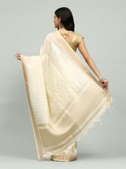 Embroidered Border Booti Art Silk Saree