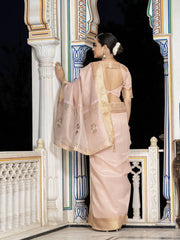 Woven Border Linen Saree