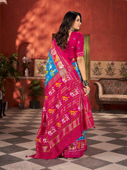Printed Tussar Saree