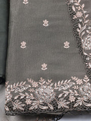 Embroidered Tissue Unstitched Suit With Dupatta