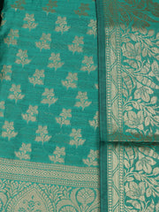 Woven Design Chanderi Unstitched Suit With Pant & Dupatta