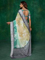 Abstract Print Georgette Saree