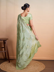 Embroidered Chiffon Saree