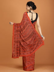 Digital Printed Crepe Woven Saree