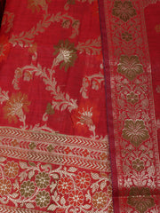 Woven Design Chanderi Unstitched Suit With Pant & Dupatta