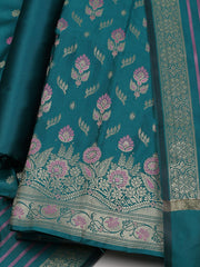 Woven Chanderi Unstitched Suit With Dupatta