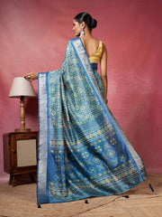 Printed Art-Tusser Saree