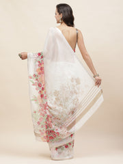 Digital Floral Printed Cotton Saree