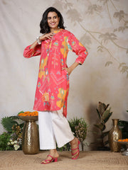 Printed Cotton Blend Kurta