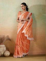 Embroidered Chiffon Saree