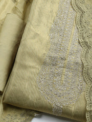 Banarasi Tissue Unstitched Suit With Dupatta